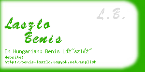 laszlo benis business card